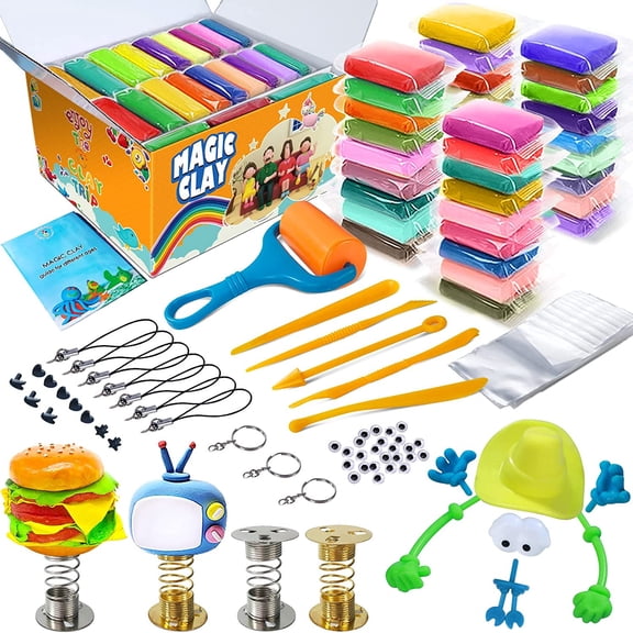 Modeling Clay Kit - 36 Colors Air Dry Magic Clay, DIY Molding with Sculpting Tools, Party Favors Kids Art Crafts Best Gift for Boys & Girls Age 3-12 Year Old