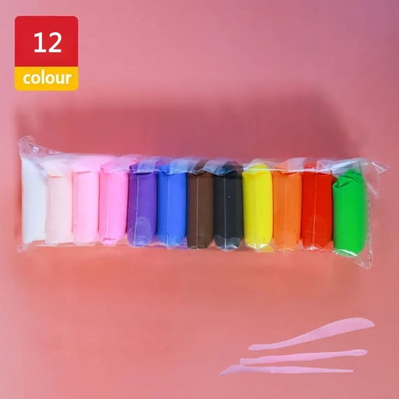 Modeling Clay Set Air Dry Foam – 12/24/36 Color Soft Lightweight Non-Toxic Clay with 3 Sculpting Tools for DIY Arts and Crafts, Creative Gift Kit