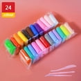 thumbnail image 1 of Modeling Clay Set Air Dry Foam – 12/24/36 Color Soft Lightweight Non-Toxic Clay with 3 Sculpting Tools for DIY Arts and Crafts, Creative Gift Kit, 1 of 8