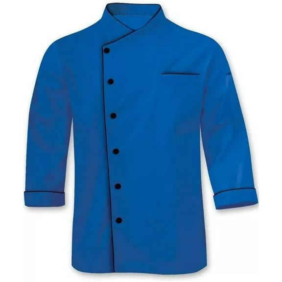 Modeling Men's 3/4 Sleeve Chef Coat Polycotton Uniform Jacket for Food Service and Bakers