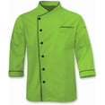 thumbnail image 1 of Modeling Men's 3/4 Sleeve Chef Coat Polycotton Uniform Jacket for Food Service and Bakers, 1 of 2