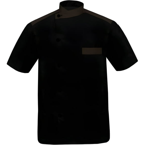 Modeling Men's Half sleeve Multicolor Collar Black Chef Coat Proffesional Kitchen & Culinary chef coat