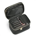 thumbnail image 1 of Modella Dual Zipper Cosmetic Bag for Makeup & Accessories, Black, 1 of 5