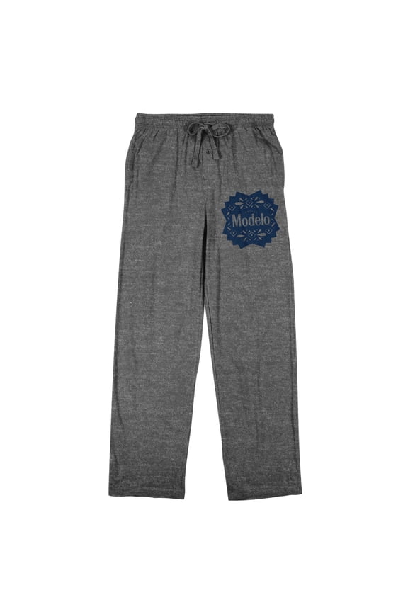 Modelo Badge Logo Men's Heather Gray Sleep Pajama Pants-Large