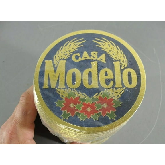Modelo Beer Gold Holiday Cardboard Drink Coasters Coaster, 100 Count