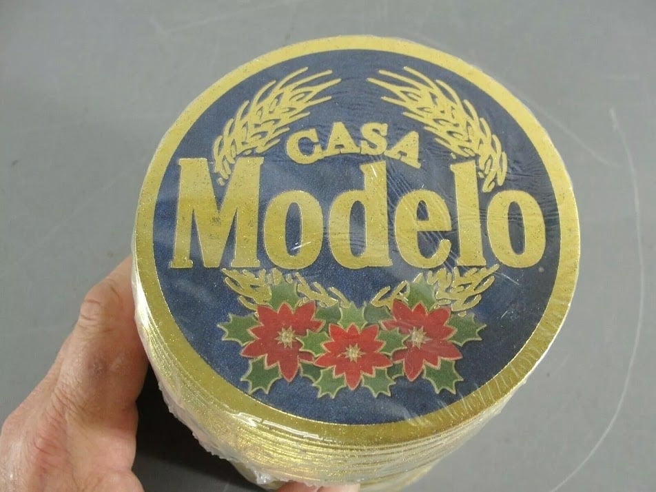 Modelo Coaster Modelo Beer Gold Holiday Cardboard Drink Coasters Coaster, 100 Count ...