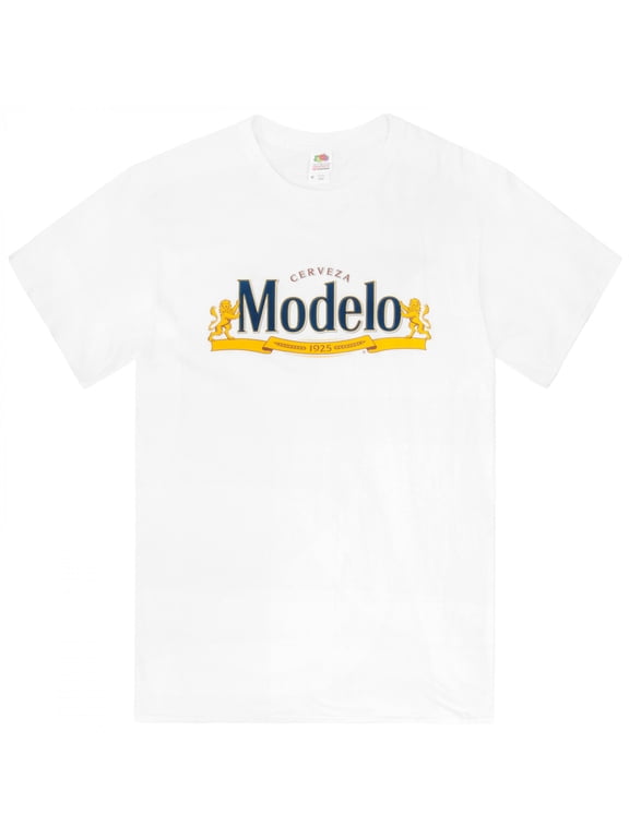 Cerveza 1925 Logo on White T-Shirt-2XLarge