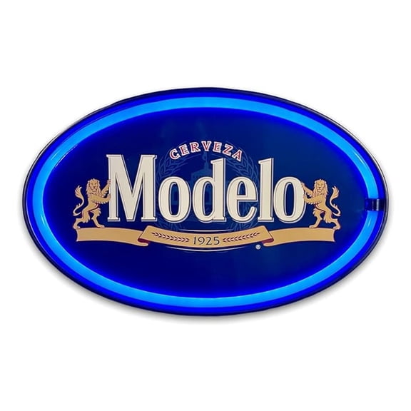 Modelo Cerveza 1925 Vintage Inspired LED Neon Sign Wall Dcor for the Home, Game Room, Bar, or Man Cave (16.25" x 10.25")
