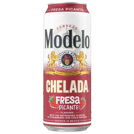 Modelo Chelada Fresa Picante Mexican Import Flavored Beer, 24 fl. oz. Single Beer Can, 3.5% ABV