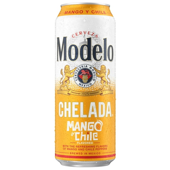 Modelo Chelada Mango y Chile Mexican Import Flavored Beer, 24 fl. oz. Single Beer Can, 3.5% ABV