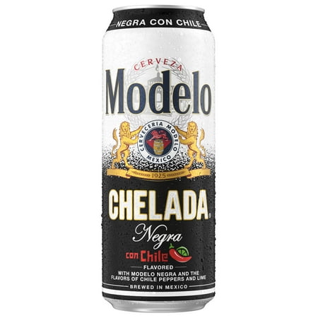Modelo Chelada Negra Con Chile Mexican Import Flavored Beer, 24 fl. oz. Single Beer Can, 3.5% ABV