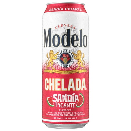 Modelo Chelada Sandía Picante Mexican Import Flavored Beer, 24 fl. oz. Single Beer Can, 3.5% ABV