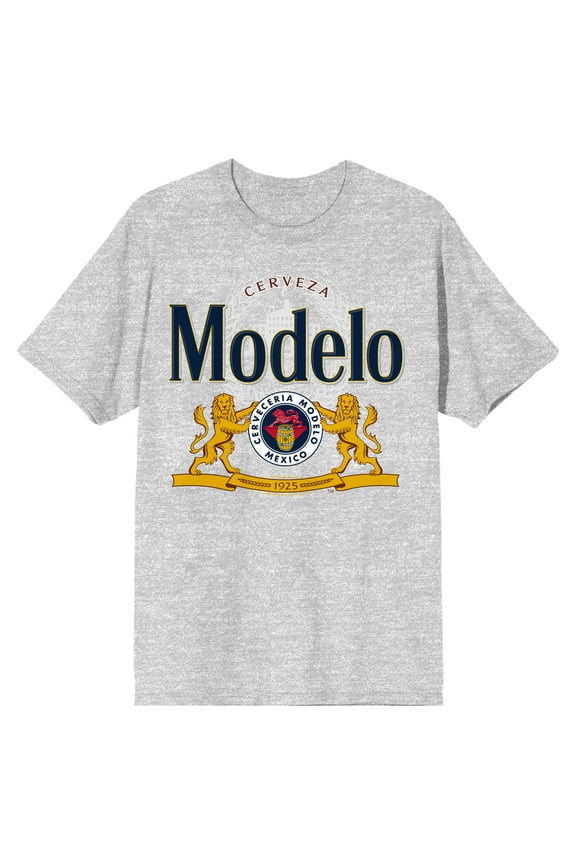 Modelo Classic Logo Men's Athletic Heather T-Shirt-Medium