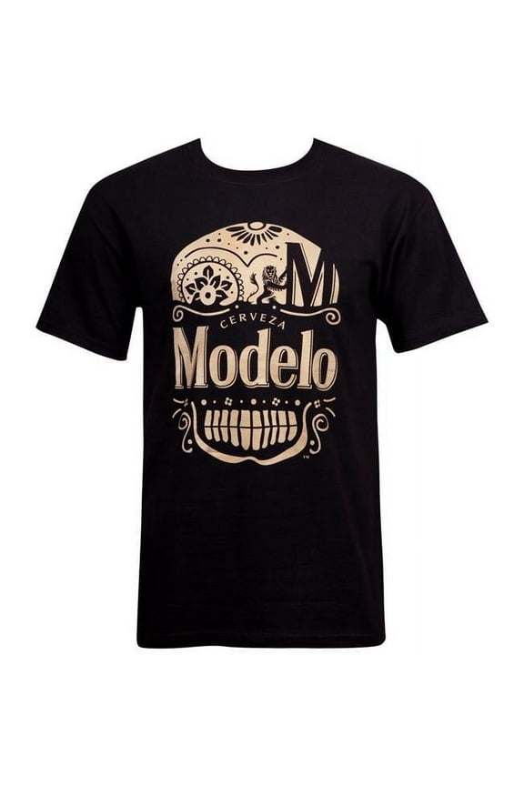 Especial 859183-medium Modelo Especial Gold Ink Day of the Dead T-Shirt, Black - Medium
