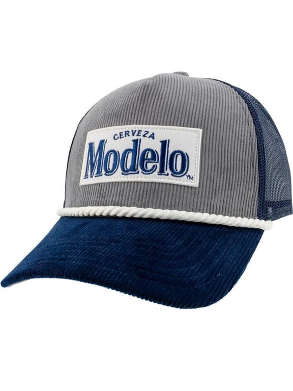 Especial 901235 Logo Blue & Gray Corduroy Trucker Hat