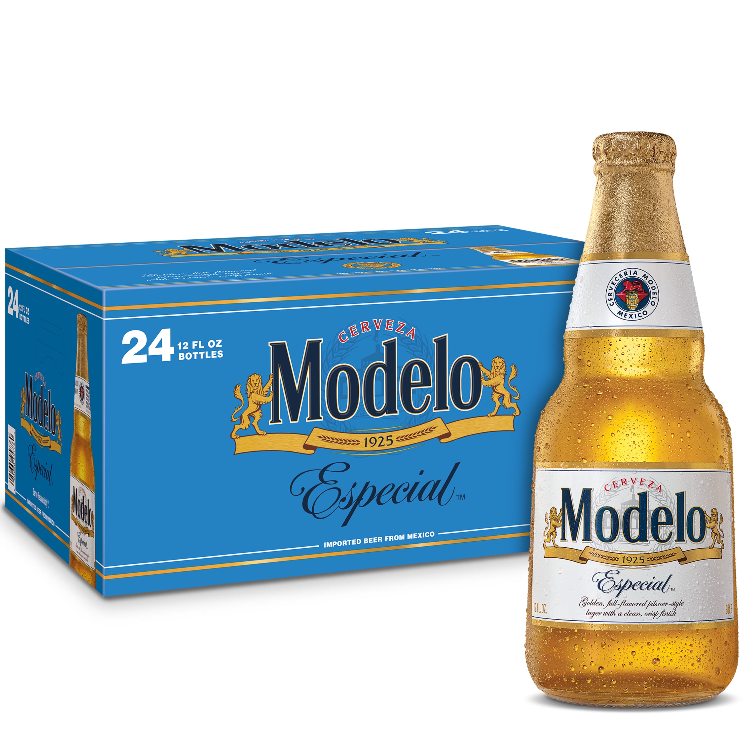 Modelo Especial Beer Mexican Lager, Beer 24 Pack, 12 fl oz Bottles, 4.4 ABV