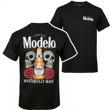 Modelo Especial  Skulls & Roses Masterfully Made Front Men T-Shirt, Black - Large