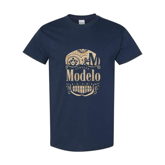Modelo Especial T-Shirt Day of the Dead Gold Ink Graphic Design, for men & women, up to size 5XL