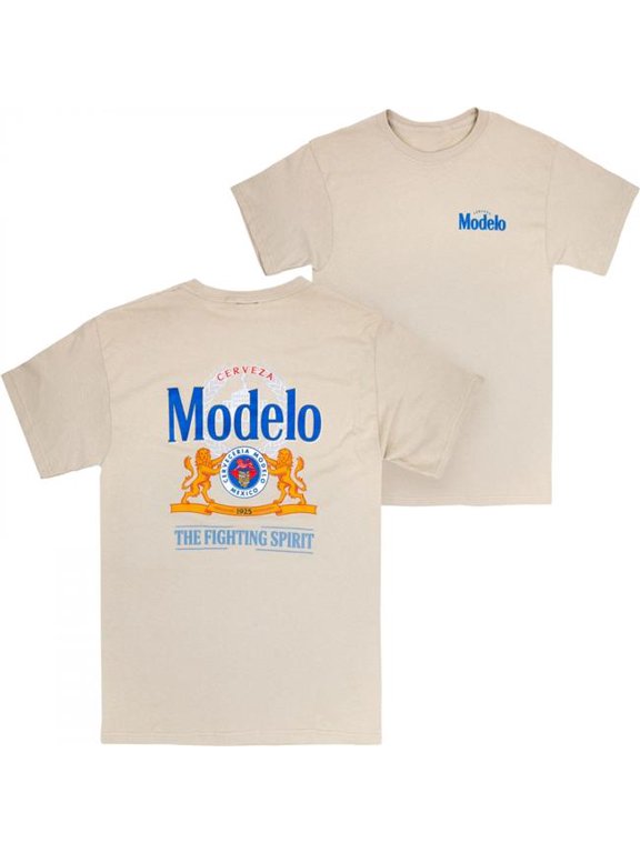 Especial 888938-large The Fighting Spirit Front & Back Logo T-Shirt, Tan - Large