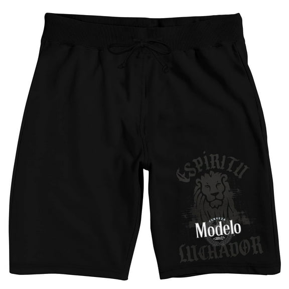 Modelo Espiritu Luchador Lion Logo Men's Black Sleep Pajama Shorts
-Small