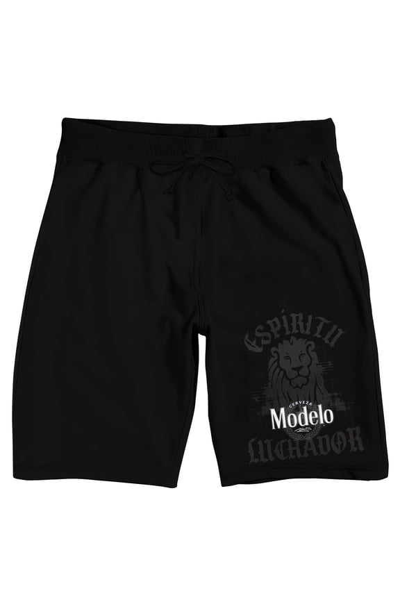 Modelo Espiritu Luchador Lion Logo Men's Black Sleep Pajama Shorts
-XXL