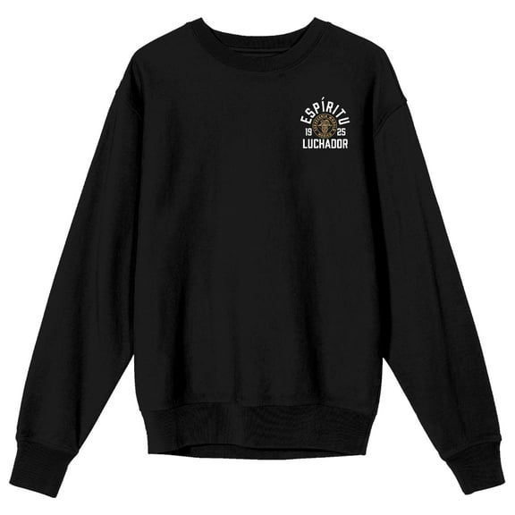 Modelo Espiritu Luchador Since 1925 Crew Neck Long Sleeve Black Adult Sweatshirt-Small
