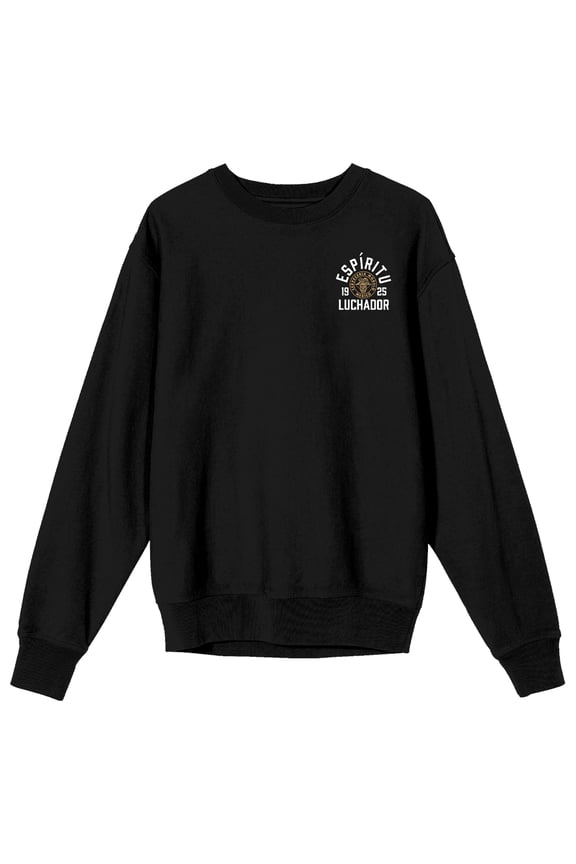 Modelo Espiritu Luchador Since 1925 Crew Neck Long Sleeve Black Adult Sweatshirt-XXL