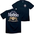 thumbnail image 1 of Modelo Logo Front Back Crew Mens T-Shirt, Black - 3XL, 1 of 1
