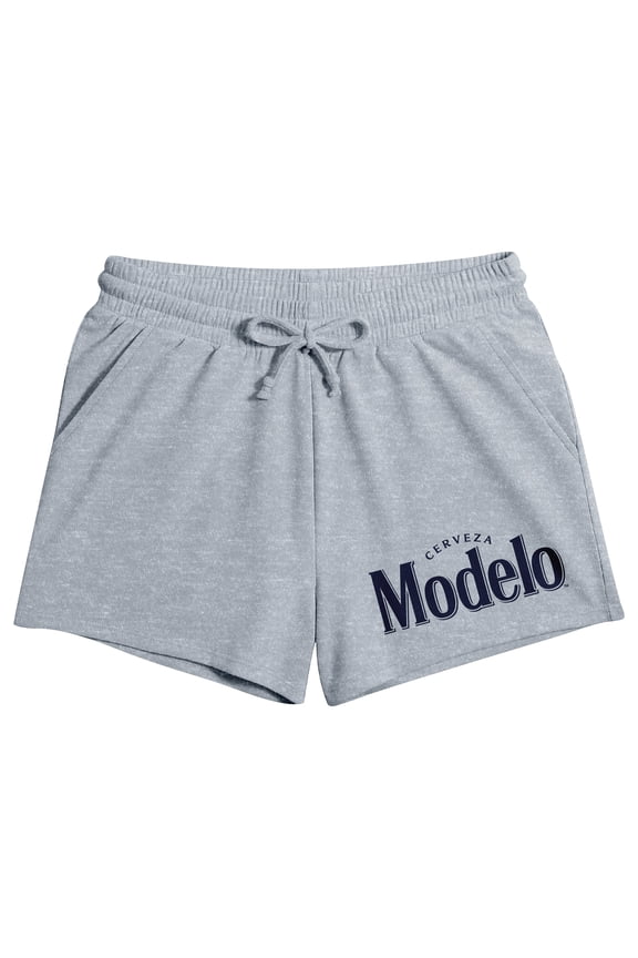 Modelo Logo Women's Gray Heather Lounge Shorts -XS