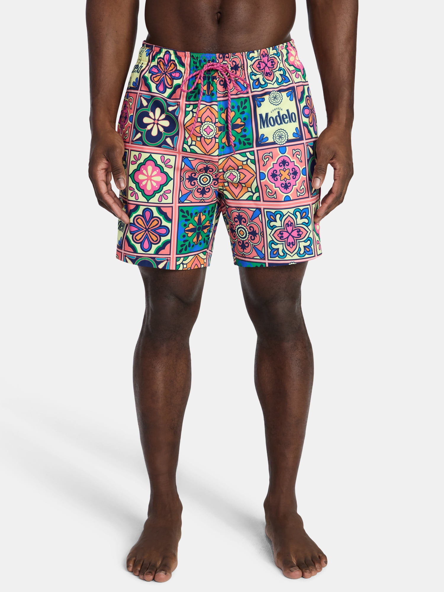 Modelo Men's and Big Men's Print Board Shorts, Sizes S-3XL
