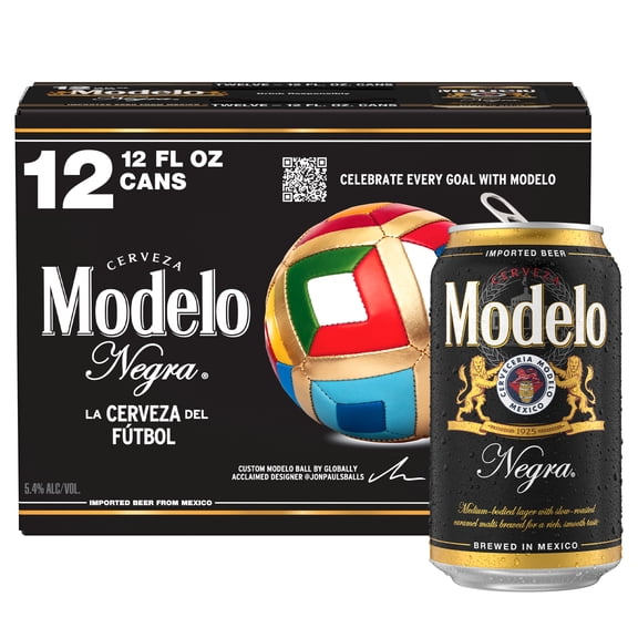 Modelo Negra Amber Lager Mexican Import Beer, 12 pack 12 fl. oz. Cans, 5.4% ABV