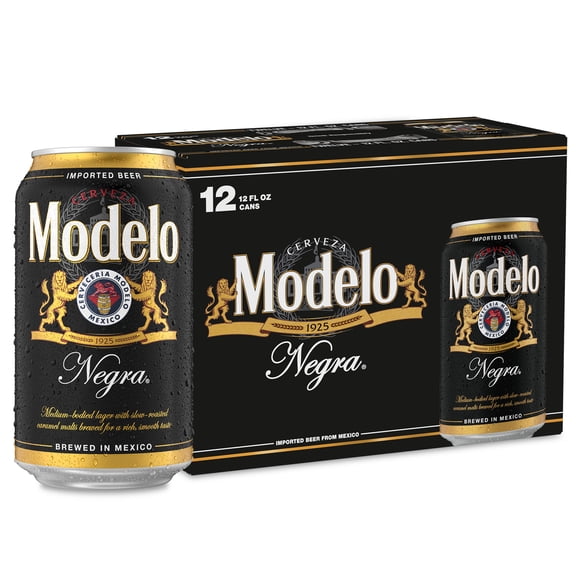 Modelo Negra Amber Lager Mexican Import Beer, 12 pack 12 fl. oz. Cans, 5.4% ABV