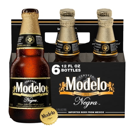 Modelo Negra Amber Lager Mexican Import Beer, 6 Pack 12 fl. oz. Bottles, 5.4% ABV