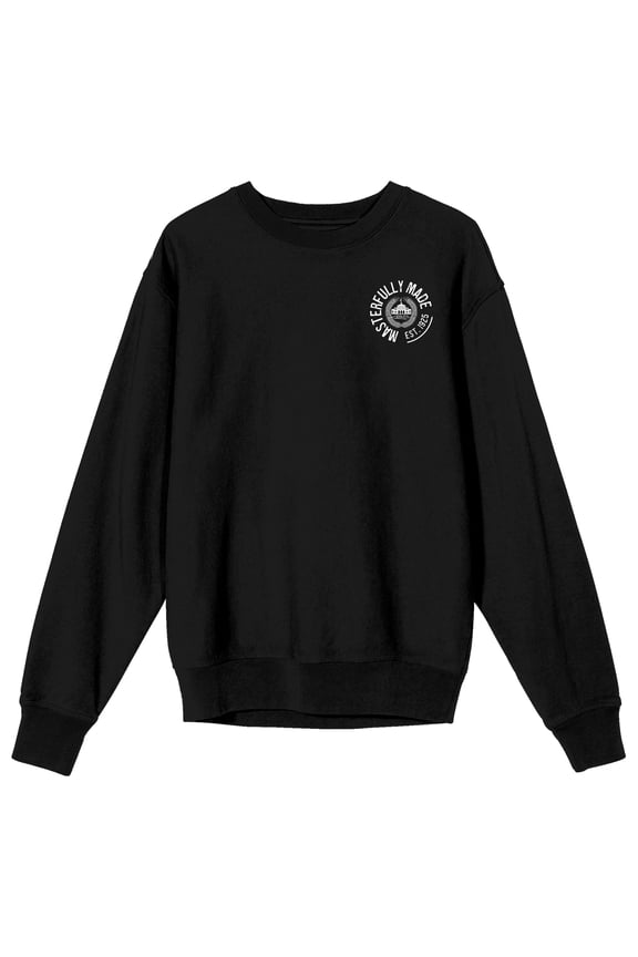 Modelo Pablo Dier Signature Crew Neck Long Sleeve Adult Black Sweatshirt
-Large