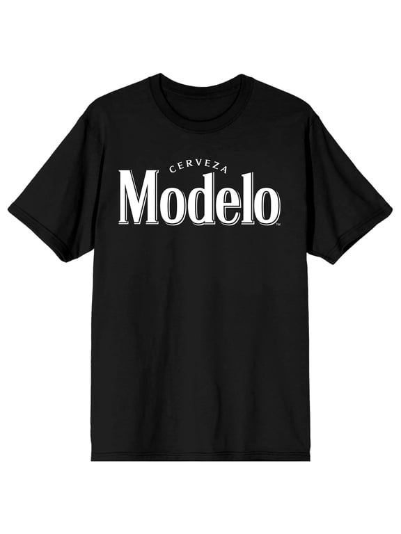 Modelo Single Color Logo Women's Black Short Sleeve Crew Neck Tee-3XL