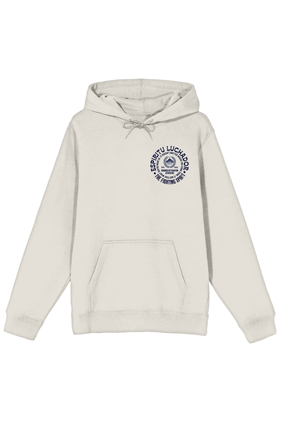 Modelo Store Line Art Adult Sand Long Sleeve Hooded Sweatshirt - Large