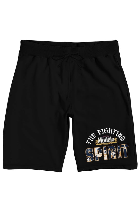 Modelo The Fighting Spirit Men's Black Sleep Pajama Shorts-Large