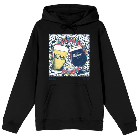 Modelo Viva La Tradicion Men's Black Double-Sided Hoodie-4XL