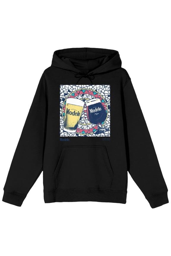 Modelo Viva La Tradicion Men's Black Double-Sided Hoodie-5XL