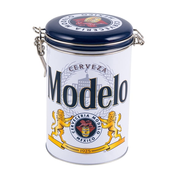 Modelo White Round Lock Top Canister, 92259