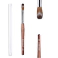 thumbnail image 1 of Modelones Acrylic Nail Brush Bristles Oval Crimped Shaped Sturdy Wooden Handle Acrylic Powder Nail Art Brush Professional Manicure Pedicure (Size 8#), 1 of 8