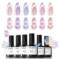 thumbnail image 1 of Modelones Holographic Glitter Cat Eye Gel Nail Polish Kit 6 Colors with Magnet Romantic Rainbow Galaxy Series Pastel Gel Polish Soak Off Led Gel Nail Polish Set Nail Art Gel Manicure Salon DIY Gifts, 1 of 9