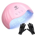 thumbnail image 1 of Modelones UV Light for Gel Nails with UV Gloves, 48 W Nail Dryer with 3 Timer Settings, Nail Lamps for Gel Polish, Professional UPF99+ UV Protection Gloves for Nail Art Manicure, 1 of 7