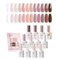 thumbnail image 1 of Modelones 15ml 12 Pcs Gel Nail Polish Set in Same Color Same Bottle Nude Pink Milky Beige Skin Tone Neutral Brown Bloodless Gel Polishing Set Spring Soak Gel Polish Set Nail Art, 1 of 9