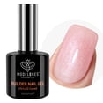thumbnail image 1 of modelones Builder Nail Gel, 8-in-One Pink Shimmer Builder, Sparkle Glitter Pink Rubber Base Gel Polish LED Lamp Cured Hardener Color Base Strengthener Extension for Home DIY Salon Girls, 1 of 9
