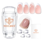 Modelones French Tip Tool- 6 Pcs Nail Stamp French Manicure Kit Suitable for DIY Together with Gel Nail Polish Art Tips Printing Tool Kit