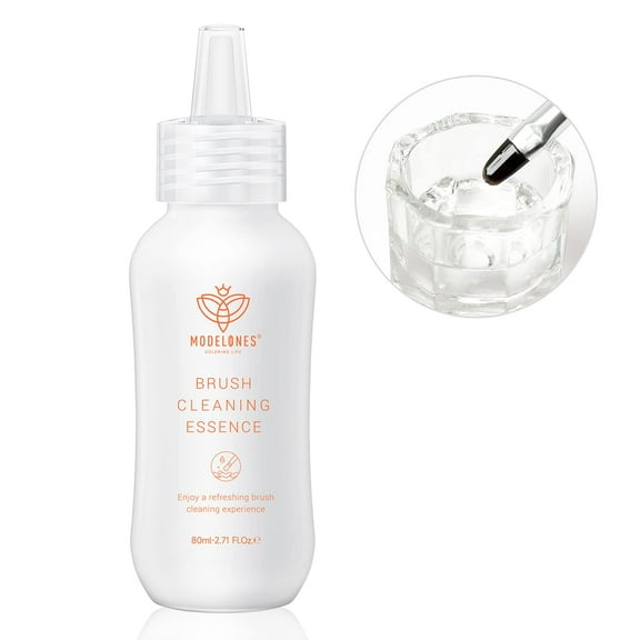 Modelones Nail Art Brush Cleaner & Restorer for Gel Polish/Nail Extension Gel/Nail Art Liner/Dip Powder/Acrylic Builder Manicure Brush DIY Salon at Home - 80ml/2.71 Fl.Oz
