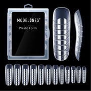 MODELONES Poly Extension Gel Dual Nail Form 120pcs Coffin Nails Clear Ballerina Nail Tips Full Cover
