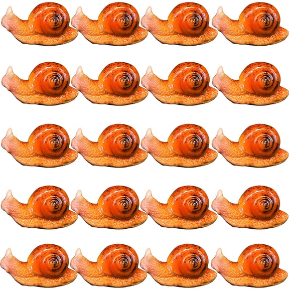 ifundom Brown Resin Snail Decorations for Outdoor Landscape Gardening 20 Pieces Miniature Garden Ornaments