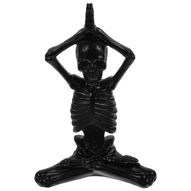 Models Halloween Décor Resin Skeleton Statue Meditation Yoga Skeleton ...